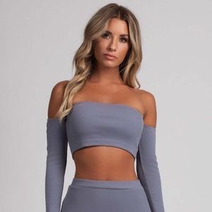 Meshki Ribbed crop top